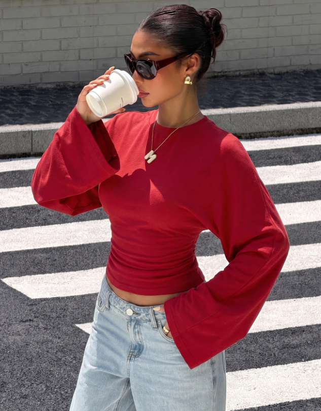 Women's Blouse with Wide Sleeves Muchica