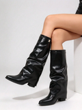 Botas Femininas com Salto Baixo